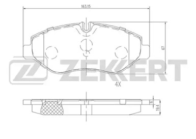 Комплект тормозных колодок (ZEKKERT: BS-2823)