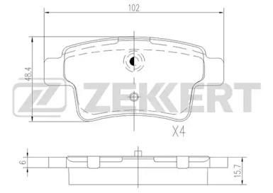 Комплект тормозных колодок (ZEKKERT: BS-2824)