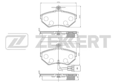 Комплект тормозных колодок (ZEKKERT: BS-2827)