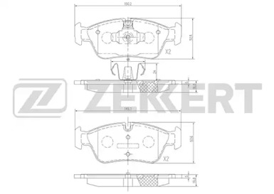 Комплект тормозных колодок (ZEKKERT: BS-2828)