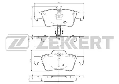 Комплект тормозных колодок (ZEKKERT: BS-2832)