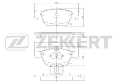 Комплект тормозных колодок (ZEKKERT: BS-2833)