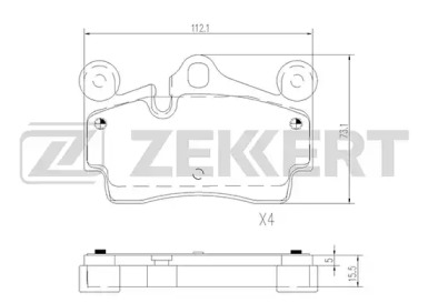 Комплект тормозных колодок (ZEKKERT: BS-2834)