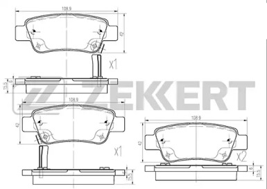 Комплект тормозных колодок (ZEKKERT: BS-2836)