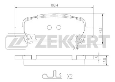 Комплект тормозных колодок (ZEKKERT: BS-2837)