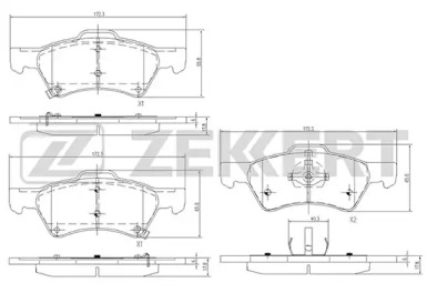 Комплект тормозных колодок (ZEKKERT: BS-2839)