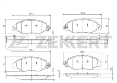 Комплект тормозных колодок (ZEKKERT: BS-2840)