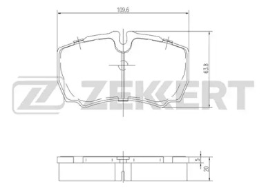 Комплект тормозных колодок (ZEKKERT: BS-2842)