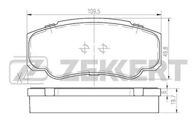 Комплект тормозных колодок (ZEKKERT: BS-2843)