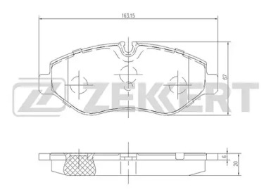 Комплект тормозных колодок (ZEKKERT: BS-2844)