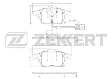 Комплект тормозных колодок (ZEKKERT: BS-2847)