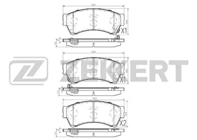 Комплект тормозных колодок (ZEKKERT: BS-2849)