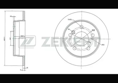 Тормозной диск (ZEKKERT: BS-5020)