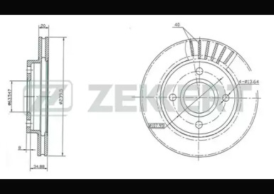 Тормозной диск (ZEKKERT: BS-5021)