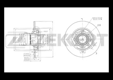 Тормозной диск (ZEKKERT: BS-5025)