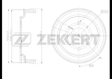 Тормозный барабан (ZEKKERT: BS-5027)