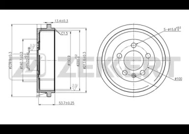 Тормозный барабан (ZEKKERT: BS-5029)