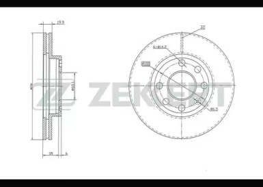 Тормозной диск (ZEKKERT: BS-5034)