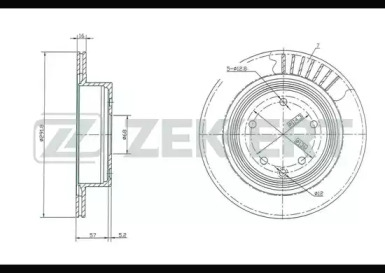 Тормозной диск (ZEKKERT: BS-5036)