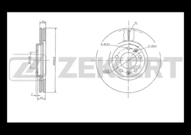 Тормозной диск (ZEKKERT: BS-5038)