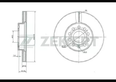 Тормозной диск (ZEKKERT: BS-5043)