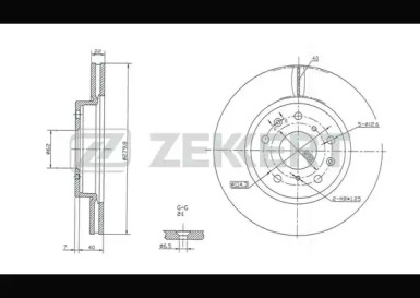 Тормозной диск (ZEKKERT: BS-5045)