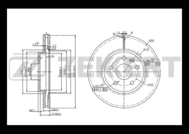 Тормозной диск (ZEKKERT: BS-5050)