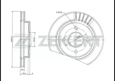 Тормозной диск (ZEKKERT: BS-5058)