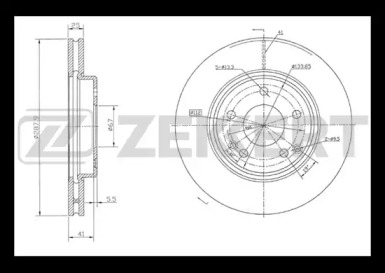 Тормозной диск (ZEKKERT: BS-5061)