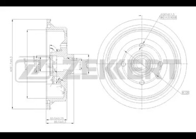 Тормозный барабан (ZEKKERT: BS-5065)