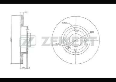 Тормозной диск (ZEKKERT: BS-5069)