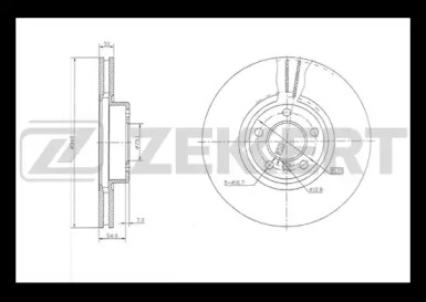 Тормозной диск (ZEKKERT: BS-5074)