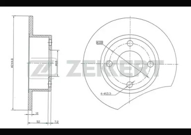 Тормозной диск (ZEKKERT: BS-5076)