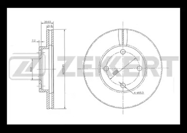 Тормозной диск (ZEKKERT: BS-5077)