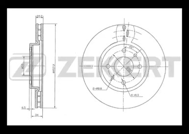 Тормозной диск (ZEKKERT: BS-5086)