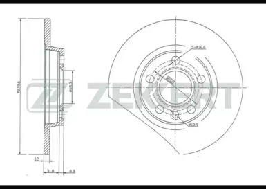 Тормозной диск (ZEKKERT: BS-5094)