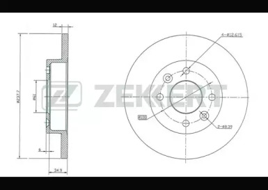 Тормозной диск (ZEKKERT: BS-5105)