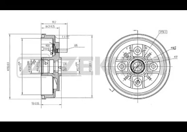 Тормозный барабан (ZEKKERT: BS-5112)