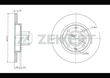 Тормозной диск (ZEKKERT: BS-5117)