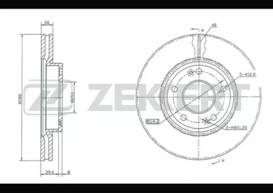 Тормозной диск (ZEKKERT: BS-5119)