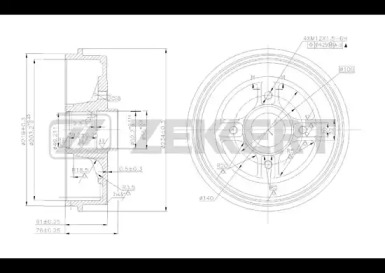 Тормозный барабан (ZEKKERT: BS-5124)