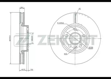 Тормозной диск (ZEKKERT: BS-5125)