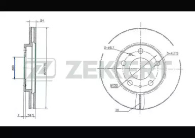 Тормозной диск (ZEKKERT: BS-5153)