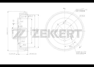 Тормозный барабан (ZEKKERT: BS-5154)