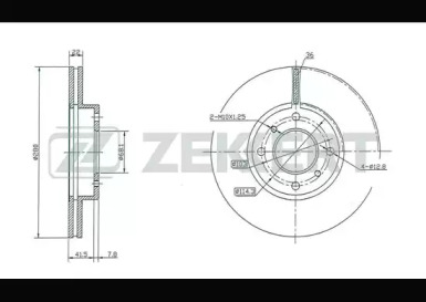 Тормозной диск (ZEKKERT: BS-5177)