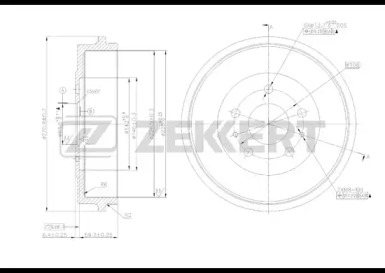 Тормозный барабан (ZEKKERT: BS-5186)