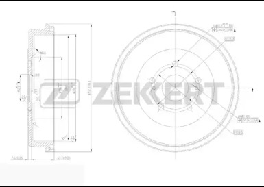 Тормозный барабан (ZEKKERT: BS-5188)