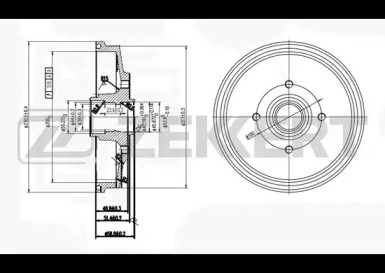 Тормозный барабан (ZEKKERT: BS-5189)