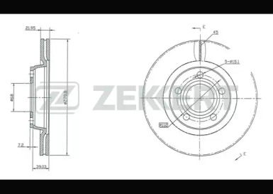 Тормозной диск (ZEKKERT: BS-5195)