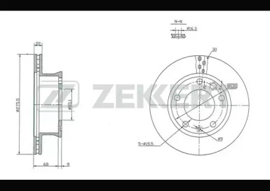 Тормозной диск (ZEKKERT: BS-5199)